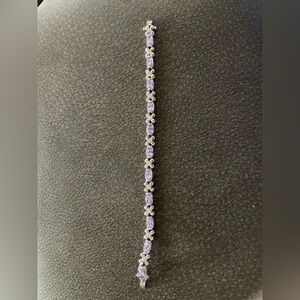 Elegant Silver and Purple Bracelet